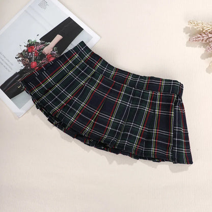 Ultrashort Plaid Schoolgirl Mini Skirt
