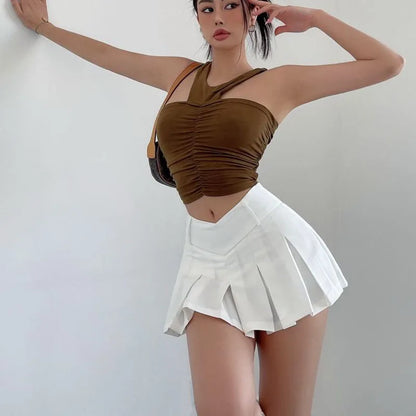 Harajuku Hottie Preppy Pulse High Waist A-Line Sexy Mini Skirt