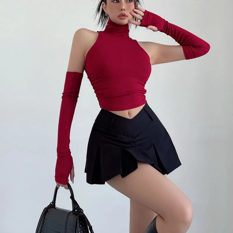 Harajuku Hottie Preppy Pulse High Waist A-Line Sexy Mini Skirt