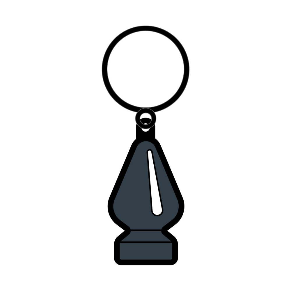 Grey Butt Plug Keychain *