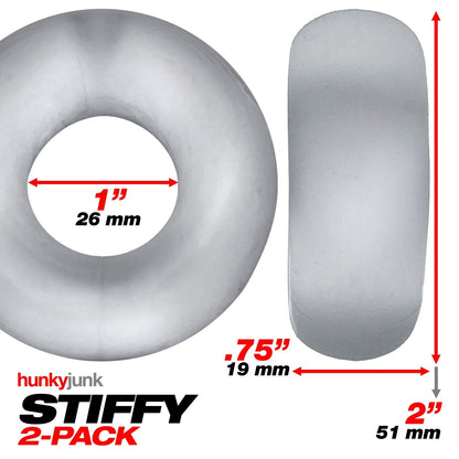 STIFFY 2-pack bulge cockrings - CLEAR ICE